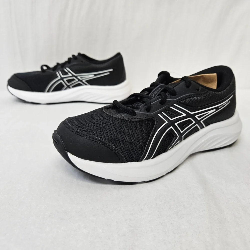 Asics Contend 9 GS Running Shoes 1014A337-002 Black White Kids Size 1.5